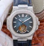 Swiss Copy Patek Philippe Nautilus Jumbo R8 Ice Out Watch Blue Dial_th.jpg